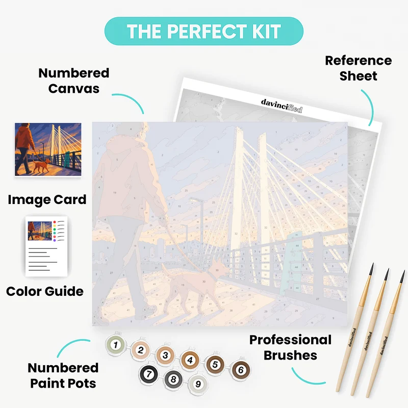 Tilikum Crossing Dusk - Paint by Numbers Kit