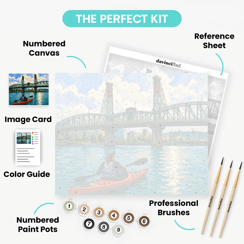 Hawthorne Bridge Paddle - Paint by Numbers Kit