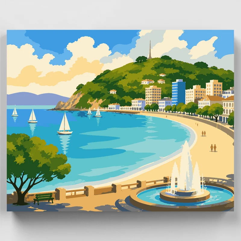 Oriental Bay Curve - Paint by Numbers Kit