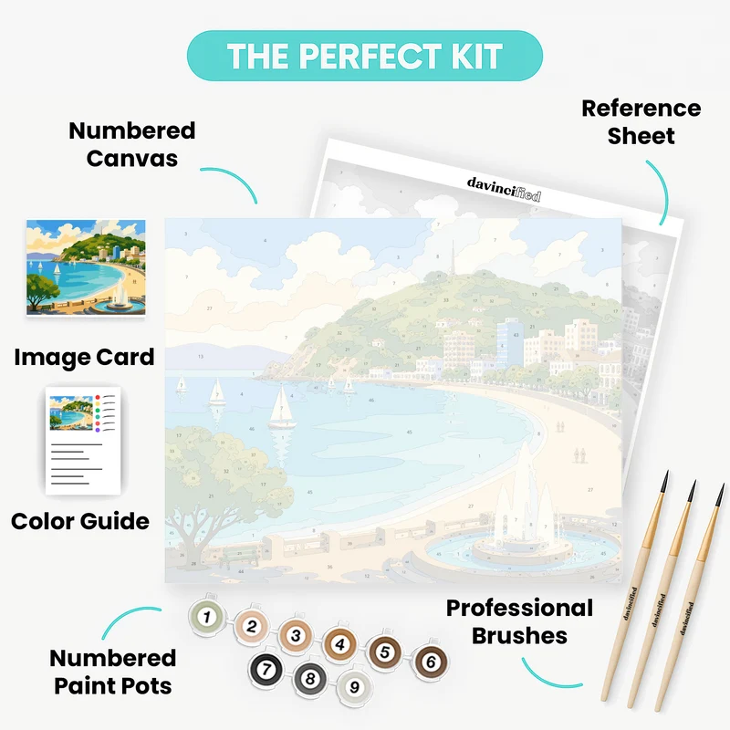 Oriental Bay Curve - Paint by Numbers Kit