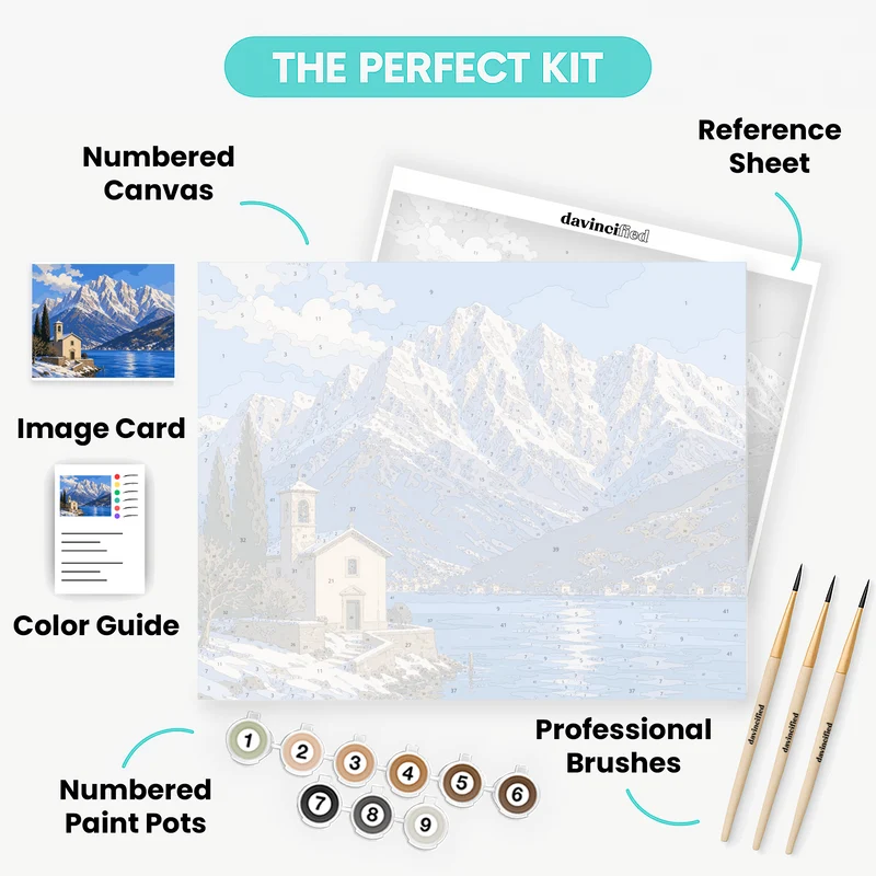 Grigne Peaks Chapel - Paint by Numbers Kit