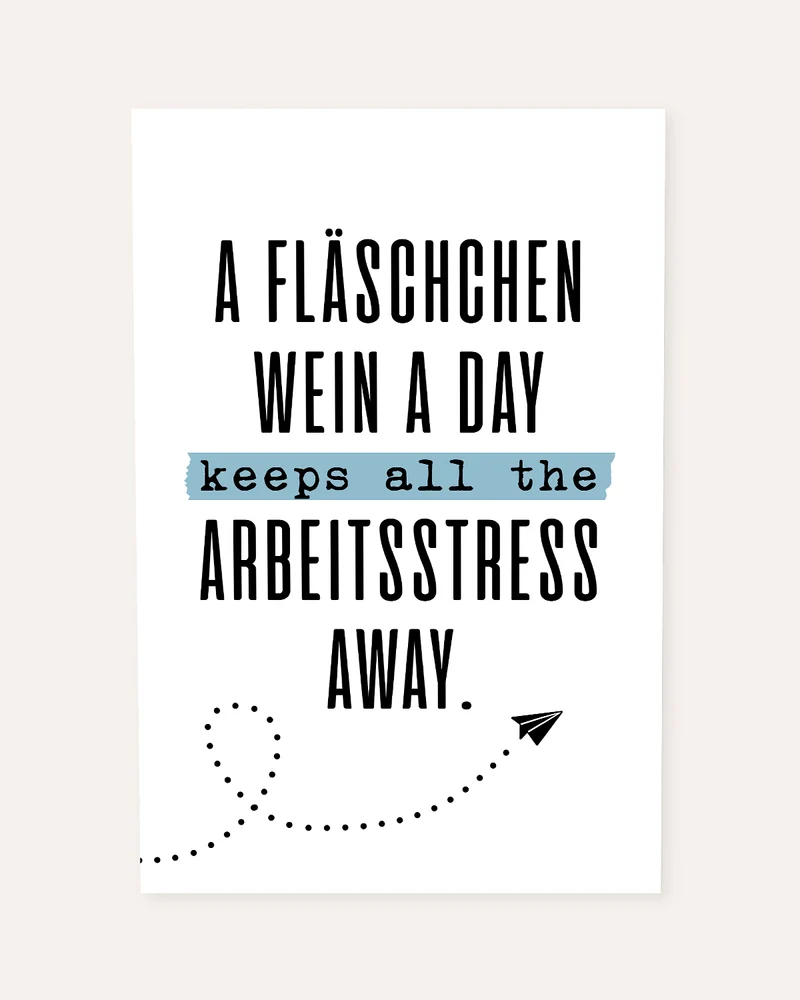 Fläschchen Wein - Poster