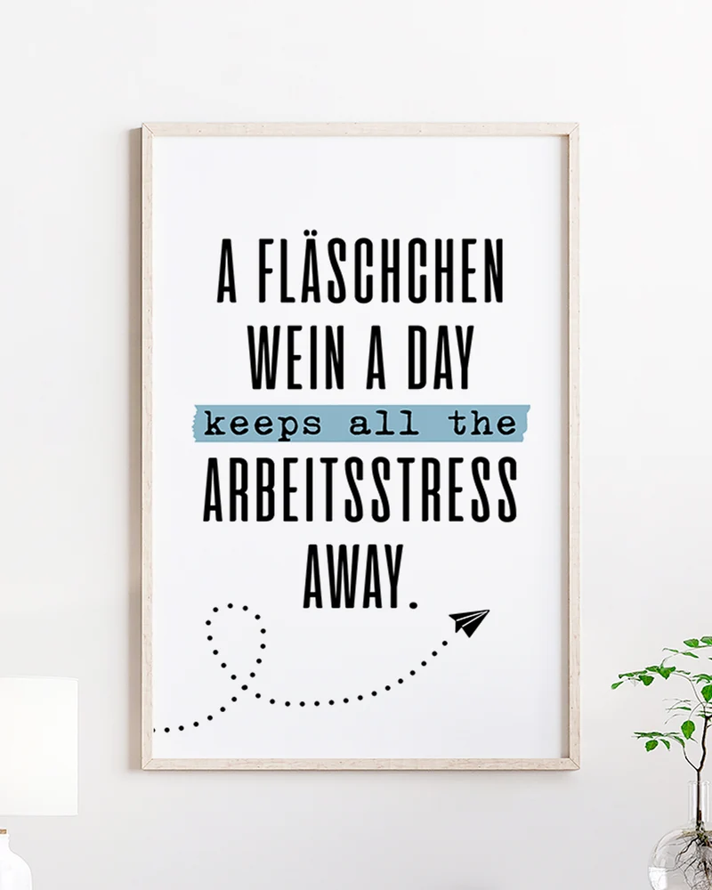 Fläschchen Wein - Poster