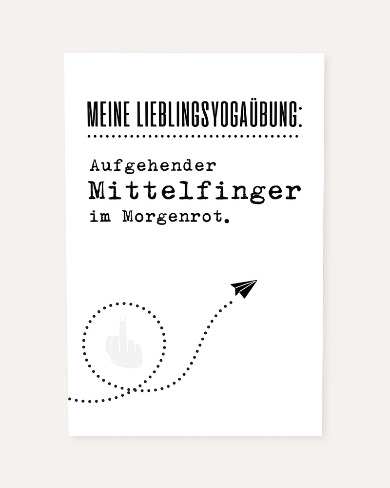 Aufgehender Mittelfinger - Poster