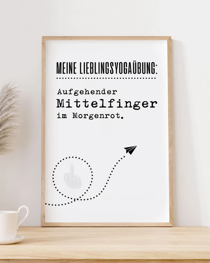 Aufgehender Mittelfinger - Poster