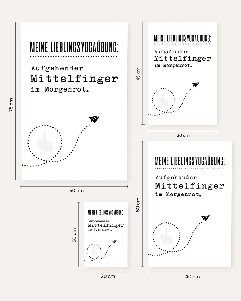 Aufgehender Mittelfinger - Poster