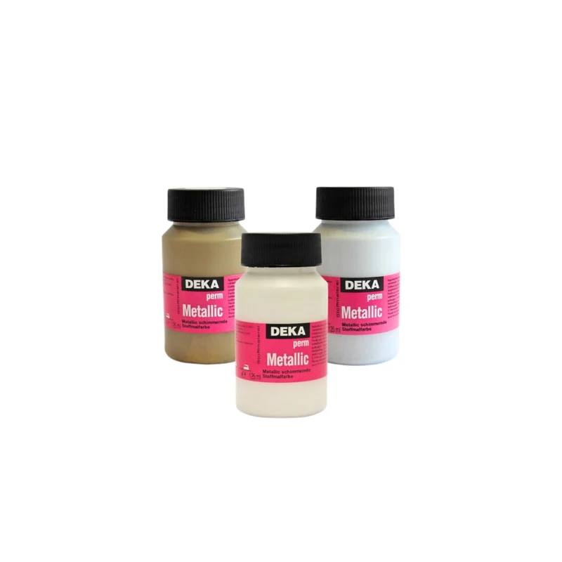 Deka | Perm-Metallic Stoffmalfarbe 125 ml für helle und dunkle Stoffe