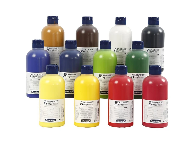 Schmincke | AKADEMIE Acryl color Acrylfarbe 500ml Flaschen