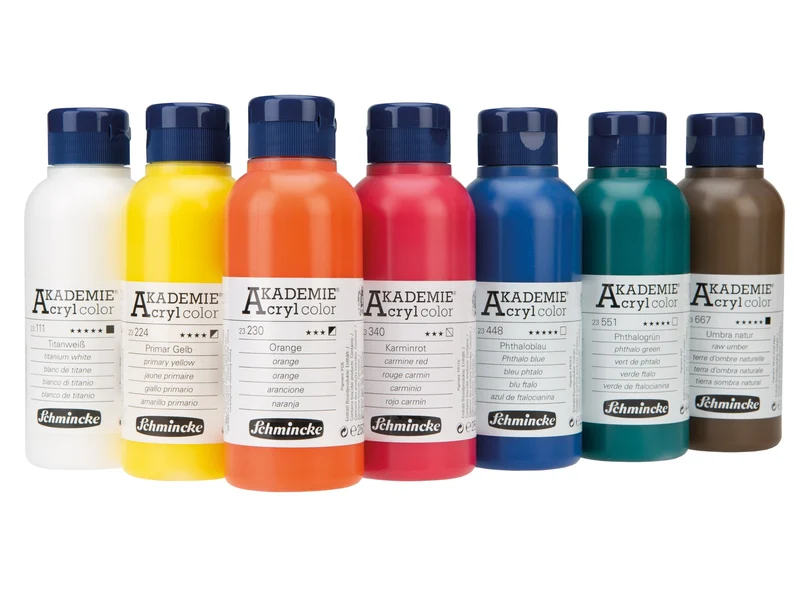 Schmincke | AKADEMIE Acryl color Acrylfarbe 250ml Flaschen