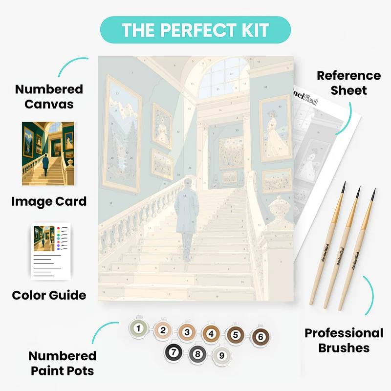 Gallery Staircase Ascent - Paint by Numbers Kit