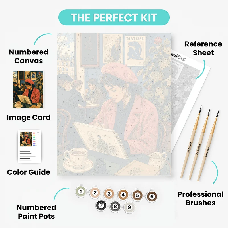Café Sketchbook Muse - Paint by Numbers Kit