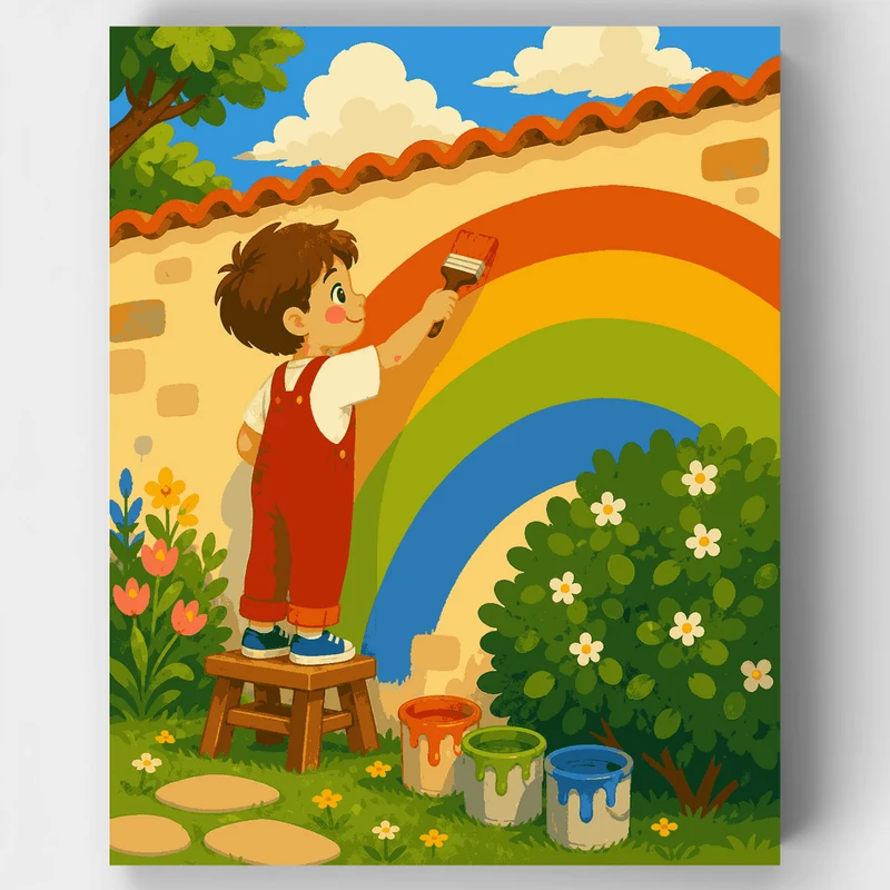 Little Artist's Rainbow - Paint by Numbers Kit