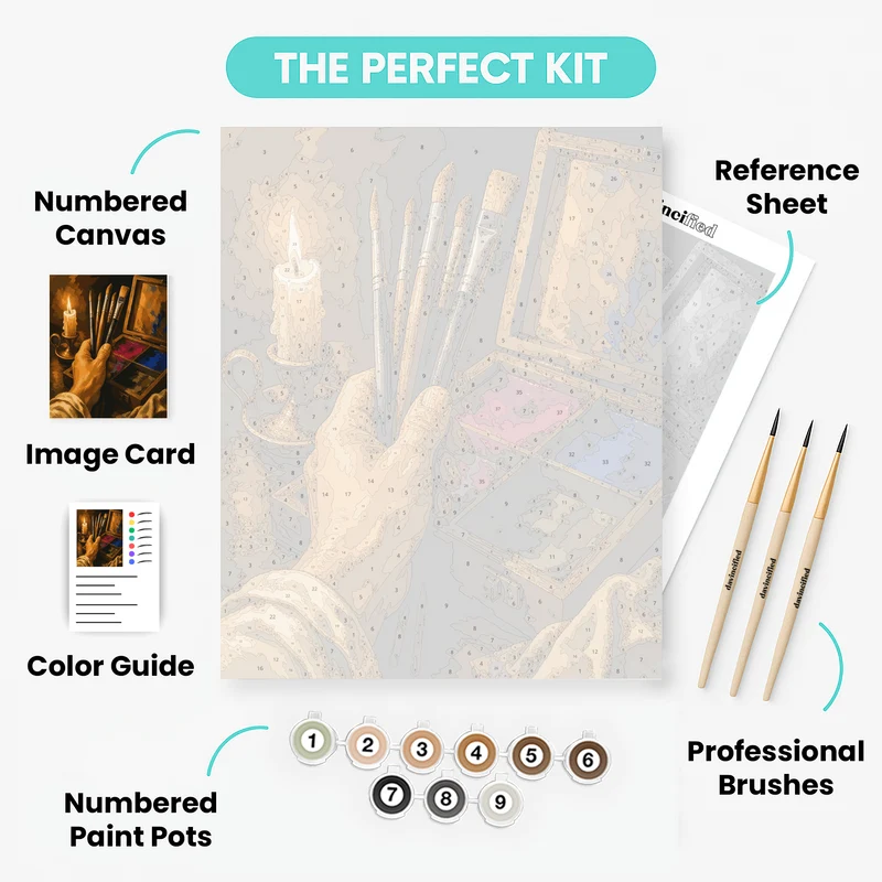 Artist's Palette by Candlelight - Paint by Numbers Kit