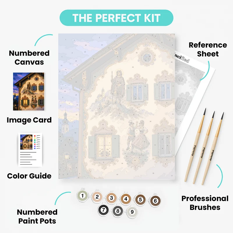 Bavarian Dusk Facade - Paint by Numbers Kit