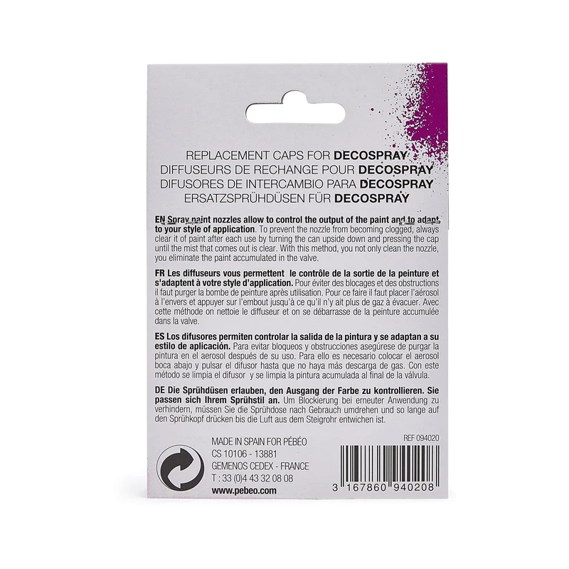 Pebeo set di erogatori di ricambio per spray – 5 pz