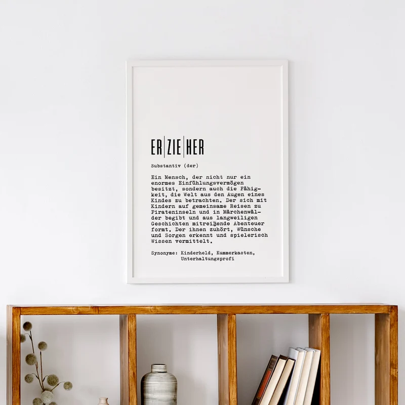Definition Erzieher - personalisierbares Poster