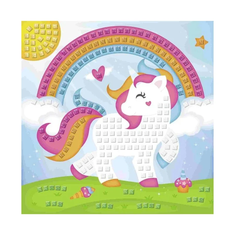Moosgummi-Mosaik "Glitter Einhorn"
