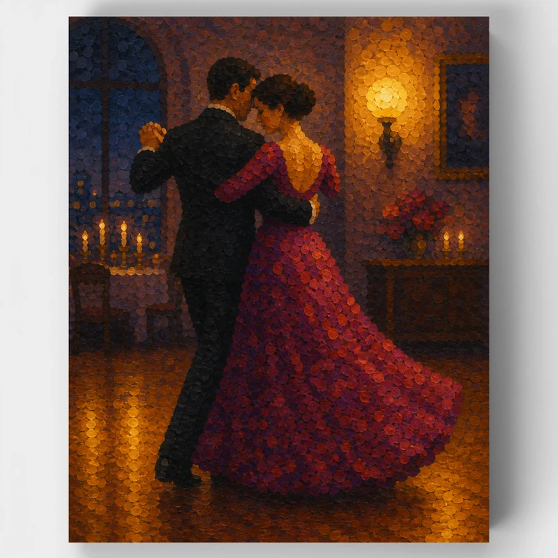 Midnight Ballroom Waltz - Paint by Numbers Kit
