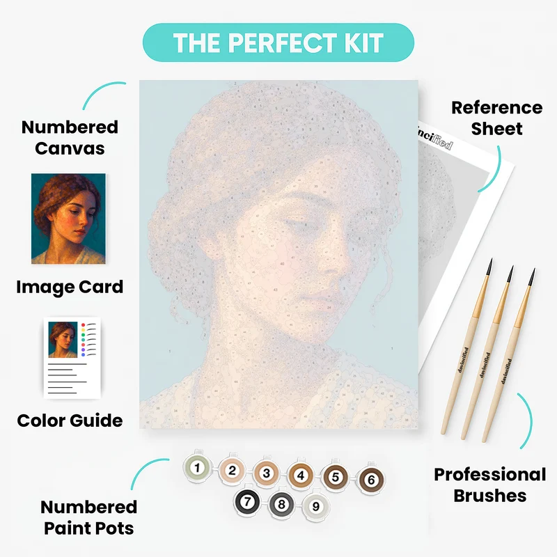 Candlelit Pointillist Gaze - Paint by Numbers Kit