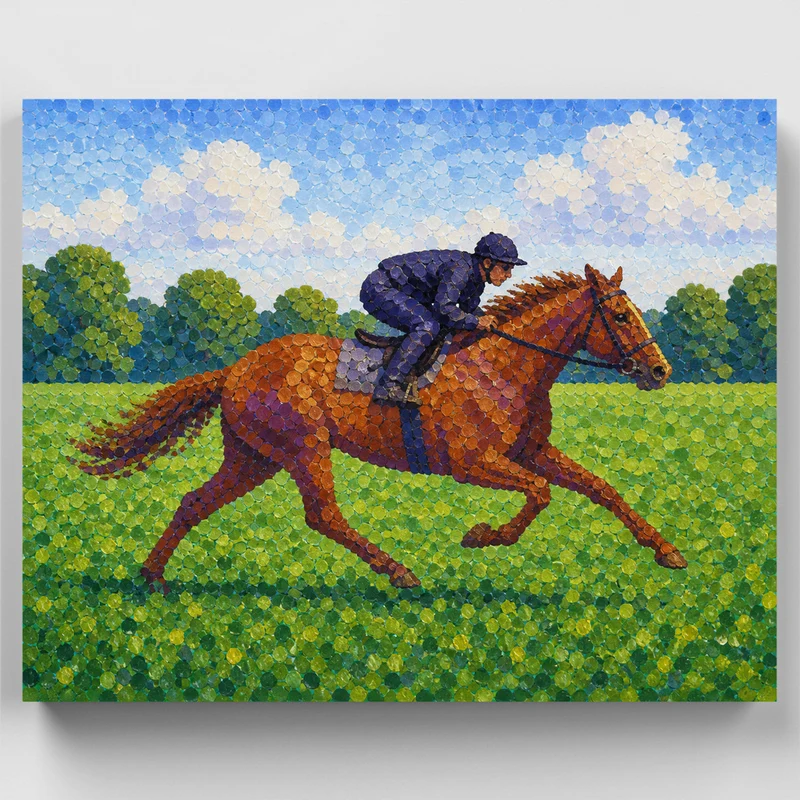 Chestnut Gallop Meadow - Paint by Numbers Kit