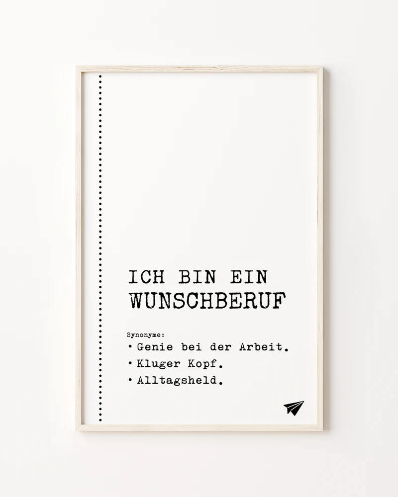 Ich bin ein (+Wunschberuf) - personalisierbares Poster