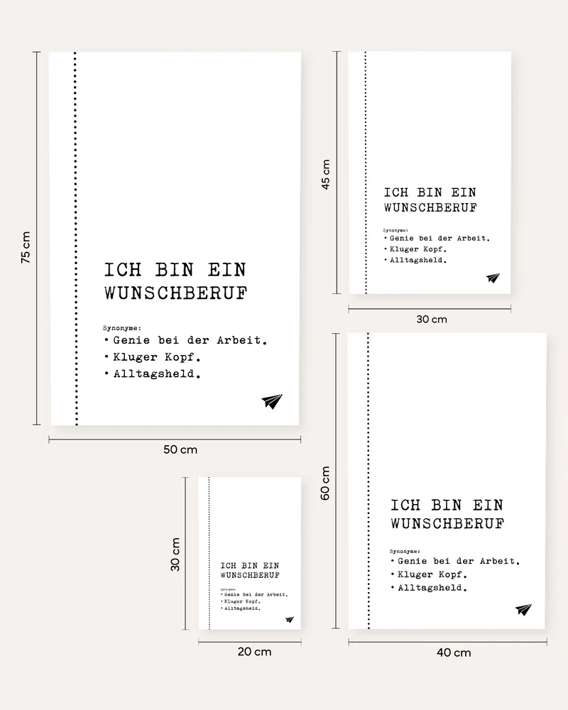 Ich bin ein (+Wunschberuf) - personalisierbares Poster