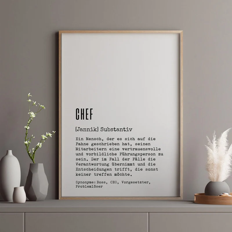 Definition Chef - personalisierbares Poster