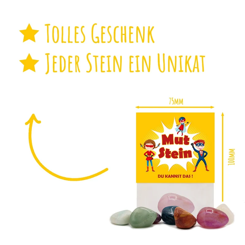 8er Set Mutmachstein