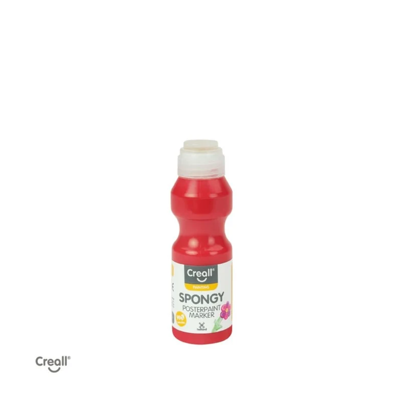 Creall | Spongy Plakatfarbe-Stifte 70ml Gouache Wasserbasiert, Schwammkappe an Öffnung - Gebrauchsfertig ohne Pinsel