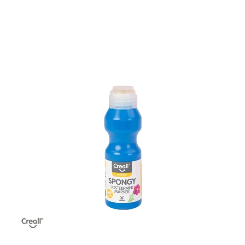 Creall | Spongy Plakatfarbe-Stifte 70ml Gouache Wasserbasiert, Schwammkappe an Öffnung - Gebrauchsfertig ohne Pinsel