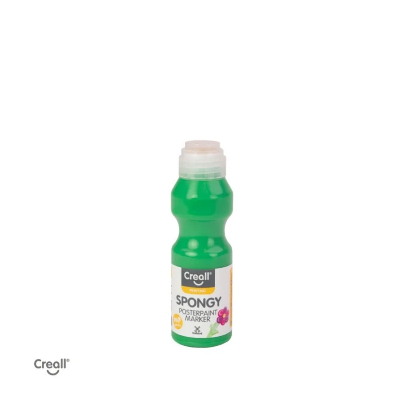 Creall | Spongy Plakatfarbe-Stifte 70ml Gouache Wasserbasiert, Schwammkappe an Öffnung - Gebrauchsfertig ohne Pinsel