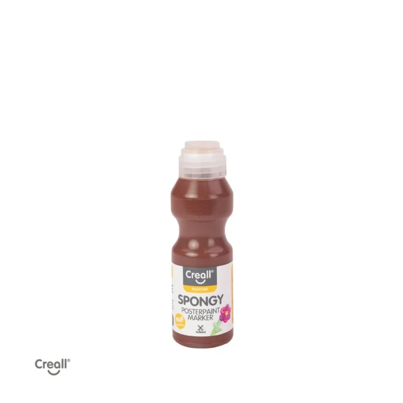 Creall | Spongy Plakatfarbe-Stifte 70ml Gouache Wasserbasiert, Schwammkappe an Öffnung - Gebrauchsfertig ohne Pinsel