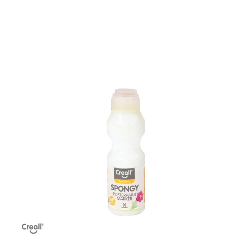 Creall | Spongy Plakatfarbe-Stifte 70ml Gouache Wasserbasiert, Schwammkappe an Öffnung - Gebrauchsfertig ohne Pinsel