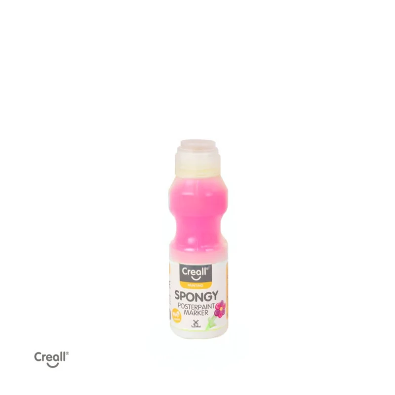 Creall | Spongy Plakatfarbe-Stifte 70ml Gouache Wasserbasiert, Schwammkappe an Öffnung - Gebrauchsfertig ohne Pinsel