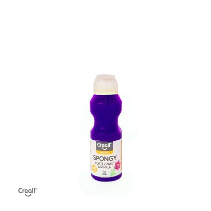 Creall | Spongy Plakatfarbe-Stifte 70ml Gouache Wasserbasiert, Schwammkappe an Öffnung - Gebrauchsfertig ohne Pinsel
