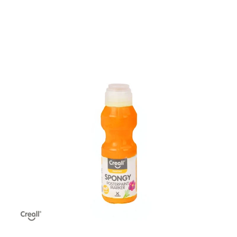 Creall | Spongy Plakatfarbe-Stifte 70ml Gouache Wasserbasiert, Schwammkappe an Öffnung - Gebrauchsfertig ohne Pinsel