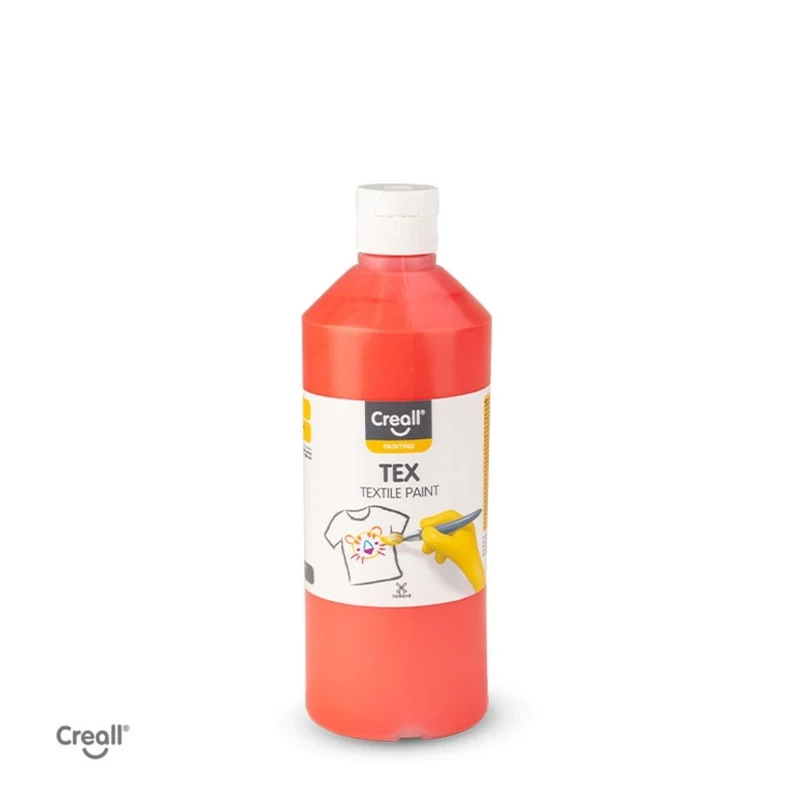 Creall | Tex Stoffmalfarbe 500ml Flasche Gebrauchsfertig, Lichtecht & waschbar bis 30 °C, für Natur- & Synthetikstoffe