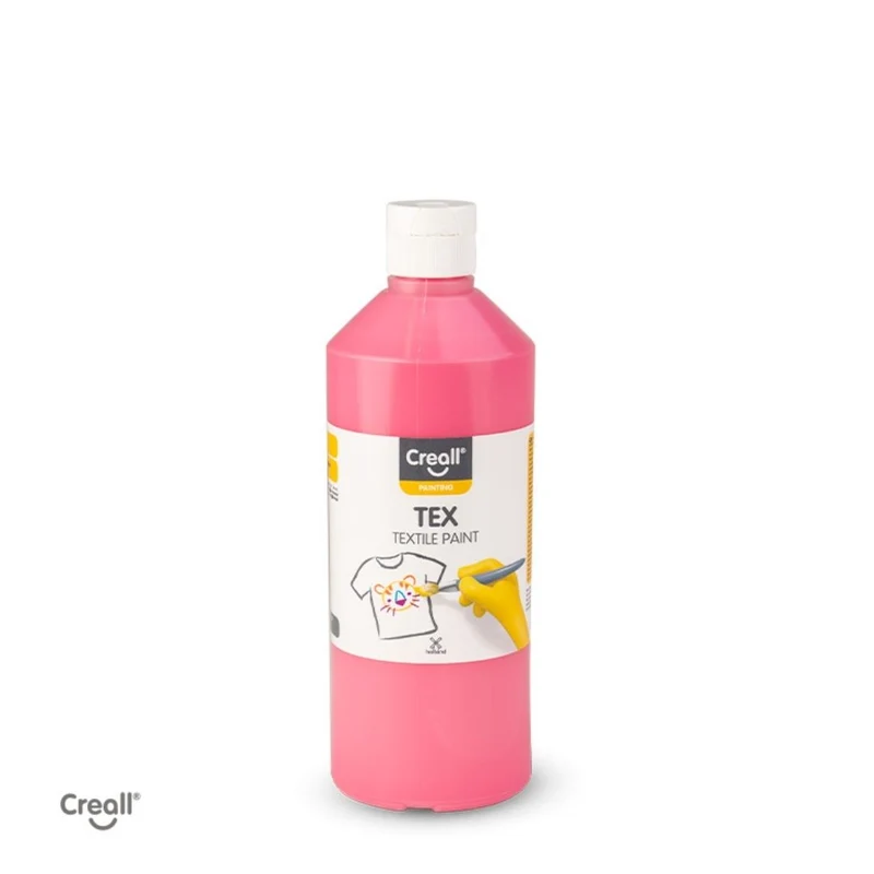Creall | Tex Stoffmalfarbe 500ml Flasche Gebrauchsfertig, Lichtecht & waschbar bis 30 °C, für Natur- & Synthetikstoffe