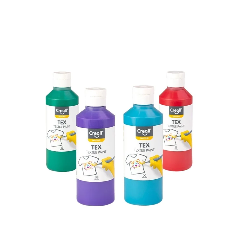 Creall | Tex Stoffmalfarbe 250 ml Gebrauchsfertig, lichtecht, waschbar bis 30 °C für Natur- & Synthetikstoffe
