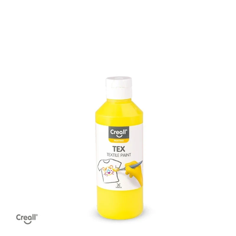 Creall | Tex Stoffmalfarbe 250 ml Gebrauchsfertig, lichtecht, waschbar bis 30 °C für Natur- & Synthetikstoffe