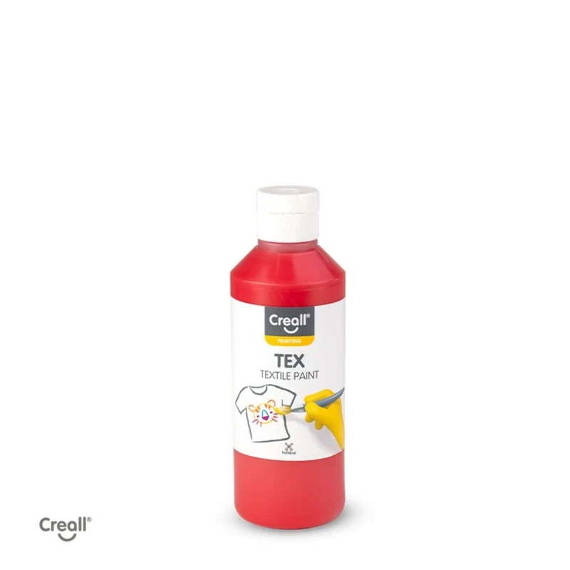 Creall | Tex Stoffmalfarbe 250 ml Gebrauchsfertig, lichtecht, waschbar bis 30 °C für Natur- & Synthetikstoffe