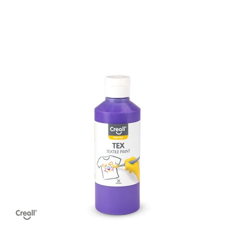 Creall | Tex Stoffmalfarbe 250 ml Gebrauchsfertig, lichtecht, waschbar bis 30 °C für Natur- & Synthetikstoffe