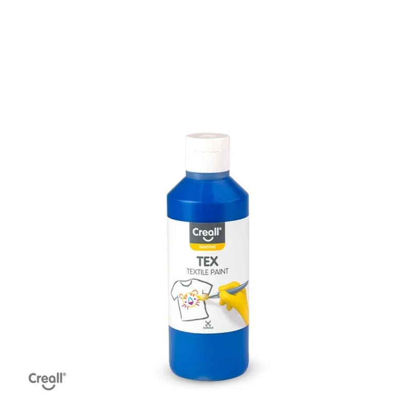 Creall | Tex Stoffmalfarbe 250 ml Gebrauchsfertig, lichtecht, waschbar bis 30 °C für Natur- & Synthetikstoffe