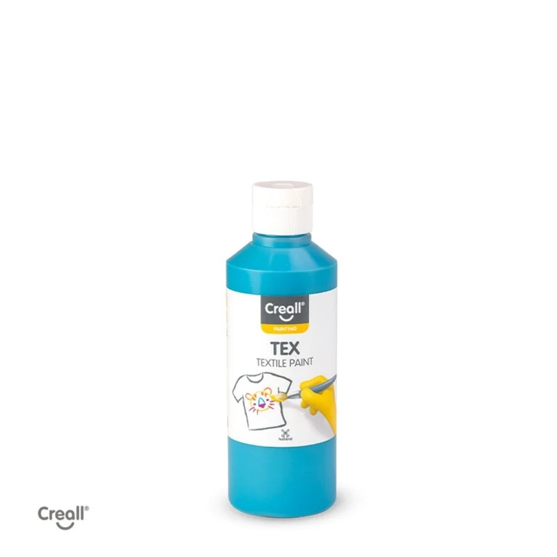 Creall | Tex Stoffmalfarbe 250 ml Gebrauchsfertig, lichtecht, waschbar bis 30 °C für Natur- & Synthetikstoffe