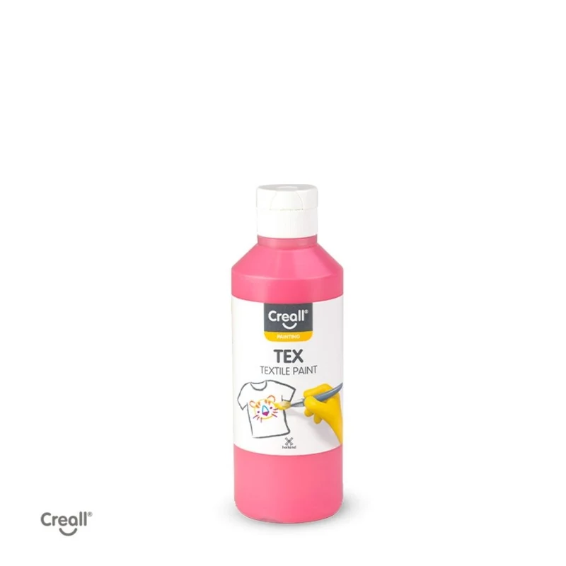 Creall | Tex Stoffmalfarbe 250 ml Gebrauchsfertig, lichtecht, waschbar bis 30 °C für Natur- & Synthetikstoffe