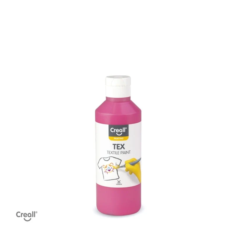 Creall | Tex Stoffmalfarbe 250 ml Gebrauchsfertig, lichtecht, waschbar bis 30 °C für Natur- & Synthetikstoffe