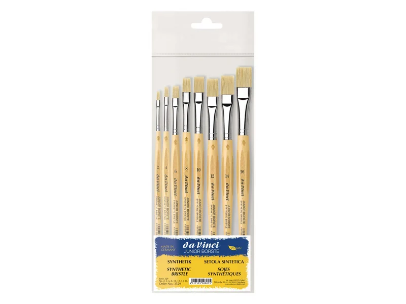 da Vinci | JUNIOR BORSTE Synthetik Pinsel 3529 8-Set für Schule & Hobby