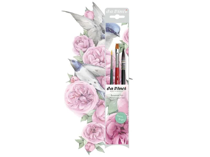 da Vinci | Botanical Art Aquarell Pinsel 4216 3-Set für botanische Motive und Pflanzenmalerei