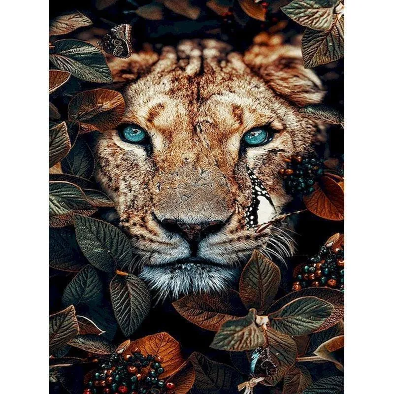 Malen nach Zahlen Porträt eines Tigers