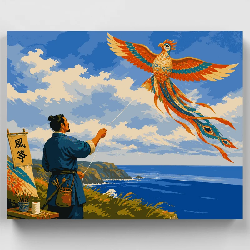 Phoenix Kite Maker - Paint by Numbers Kit